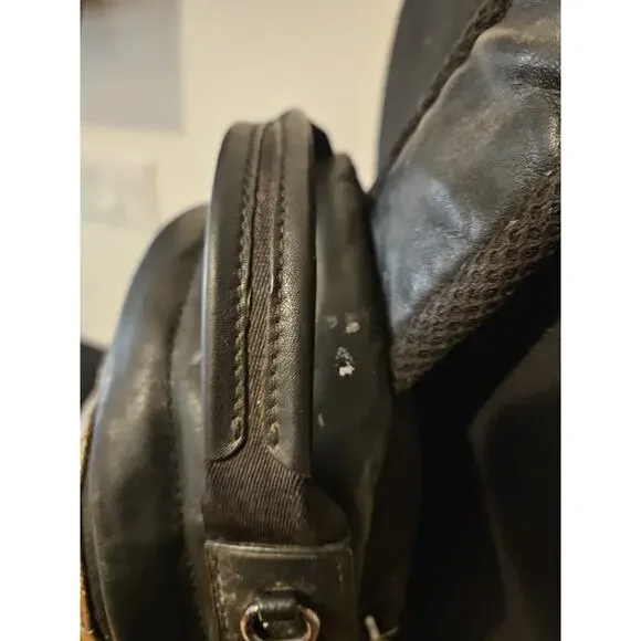 COACH Edge Backpack In Signature Canvas C Tan Leather Unisex Crossbody 13x10x3.5 - Picture 11 of 16